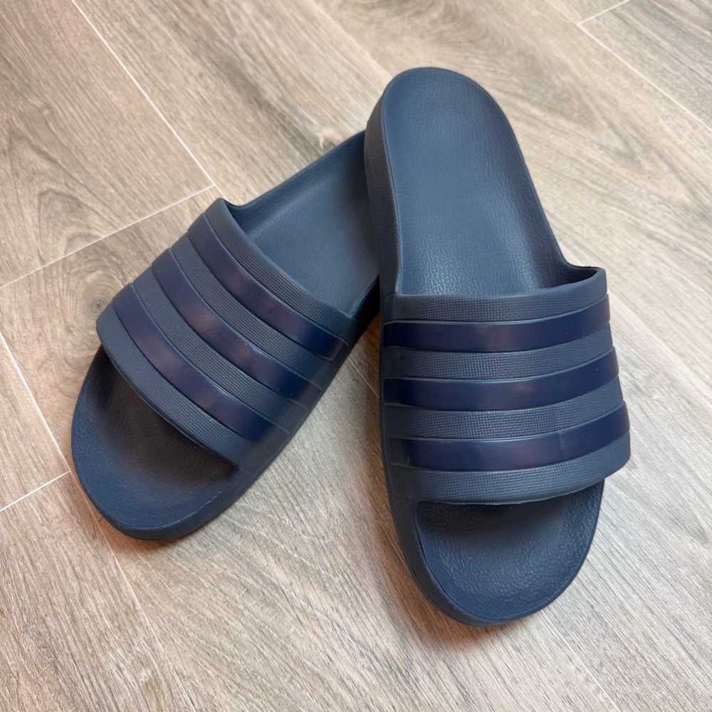 adidas Men's Navy Blue Slide Sandals